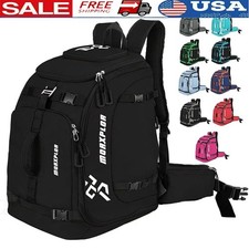 60L Ski Boot Backpack Waterproof Durable W/ Drain Holes  Waistband Pockets New