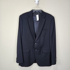 Banana Republic Lanificio Blazer Mens 42R Black Italy Tailored Fit Suit Jacket