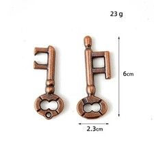 Key Lock Puzzle Vintage Classic Metal Brain Teaser Test For Adults IQ Toys