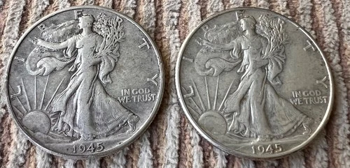 1945 Walking Liberty Half Dollars (Two)