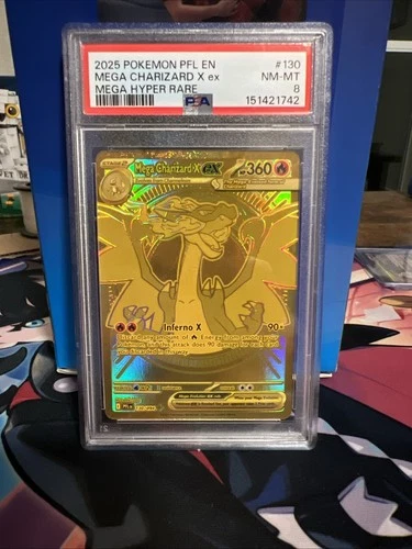 PSA 8 Mega Charizard X EX Mega Hyper Rare Holo 130/094
