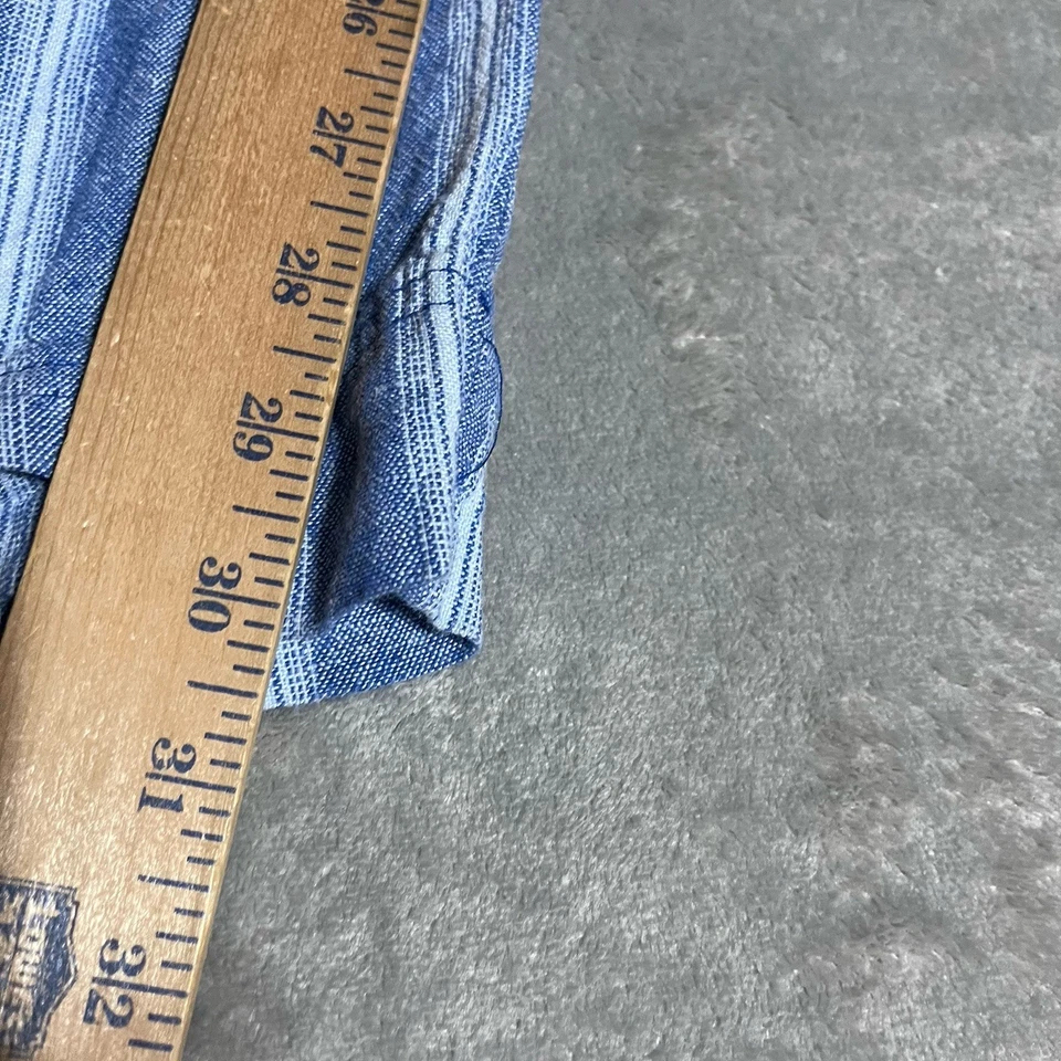 Pantalones antiguos azul marino para mujer XXL altos azules pierna ancha mezcla de lino tiro alto boho playa Foto 2 de 4