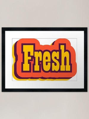 Frische Retro Typografie, Vintage Sla gerahmtes Wandbild Poster Leinwanddruck Bild