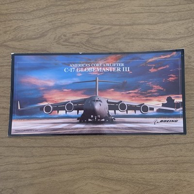 Boeing C-17 Globemaster III America's Core Airlifter Decal Sticker Unused 9.5x4