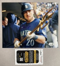 SEATTLE MARINERS- LUKE RALEY AUTOGRAPH 8x10 FORKS-UP PHOTO JSA CL61908