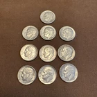 Lot of 10 - U.S. 90% Silver Dimes Various Years.