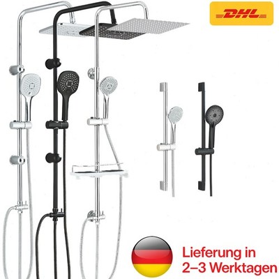 Regendusche Duschsystem Edelstahl Duscharmatur Kopfbrause Armatur Duschsäule Set
