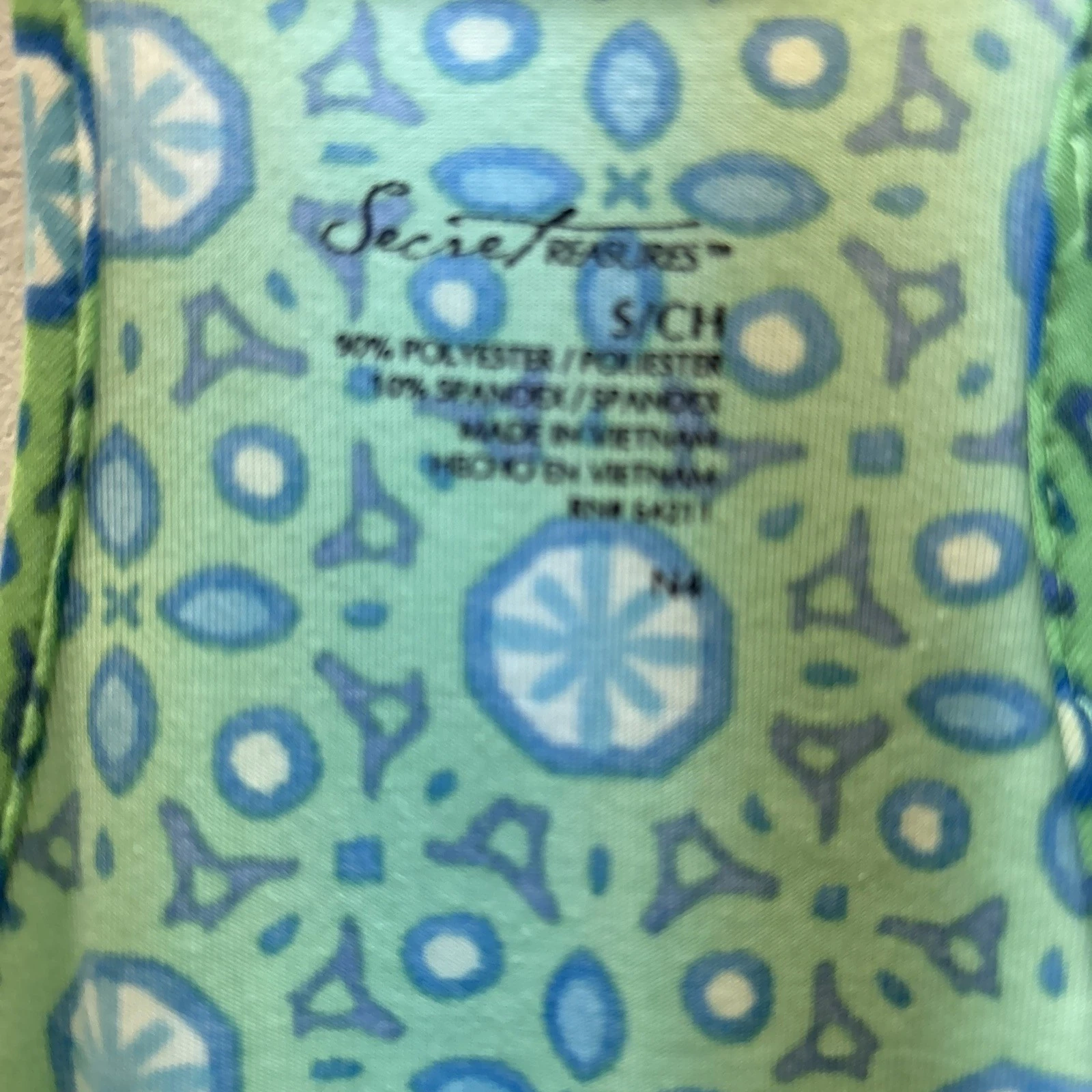 UNDERCOVER Prendisole donna Secret Treasures verde stampa calico racerback taglia small