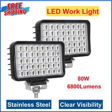 6 Inch Led Work Light for Truck Tractor 80W 6800Lumen Flood Light Off Road Light
