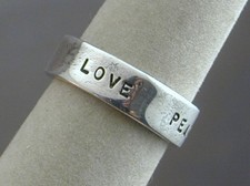 Anillo de ley GK Goldman Kolber amor paz fe sueño 7