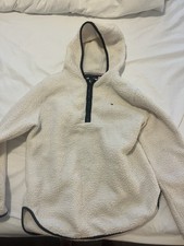 Tommy Hilfiger Women s Sherpa Pullover Hoodie Quarter Zip-medium