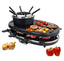 3 in 1 Raclette Grill Fondue für 8 Personen RAC-1500W-Olorti Syntrox Germany