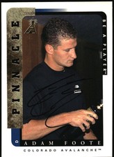 1996-97 Pinnacle Be a Player Autographs Adam Foote 196 Auto