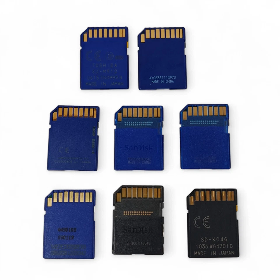 8x SD Memory Card Storage Job Lot - SanDisk Fujifilm Etc Up to 8GB - Working - Image 3 of 3
