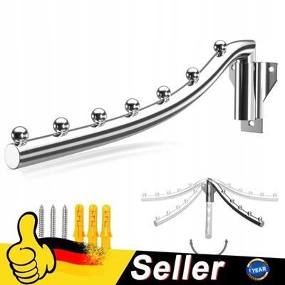 Klappbar Kleiderständer 7 Haken Edelstahl Kleiderbügel Wand Kleiderlüfter Halter