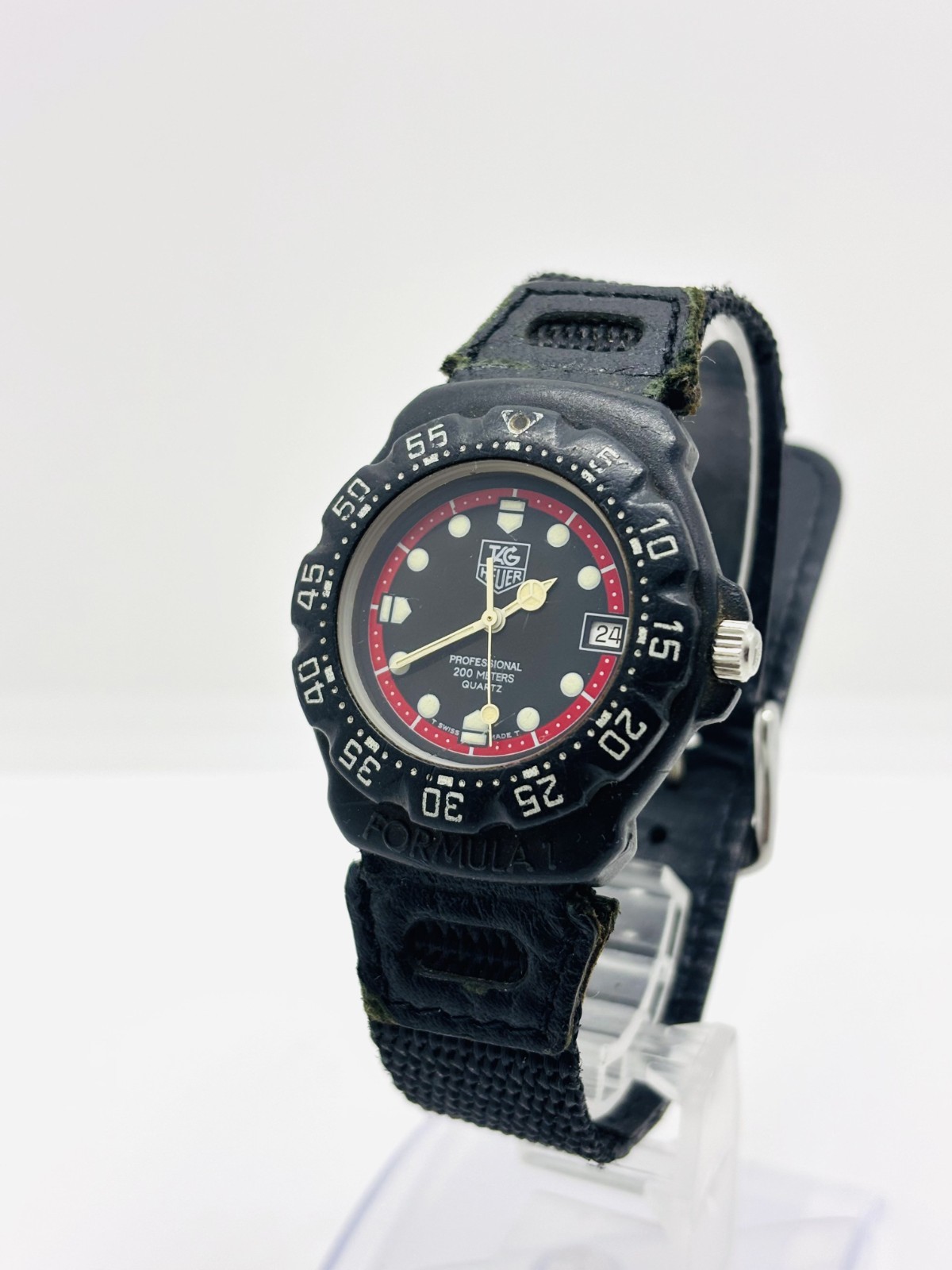 [Exc+5] TAG Heuer Formula 1 383.513/1 Black Red Dial Quartz Men's Watch Japan
