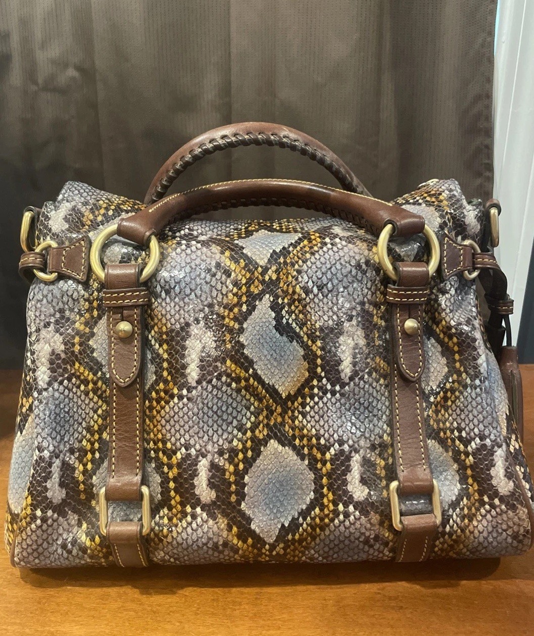 Limited Edition Dooney And Bourke Python Leather … - image 3