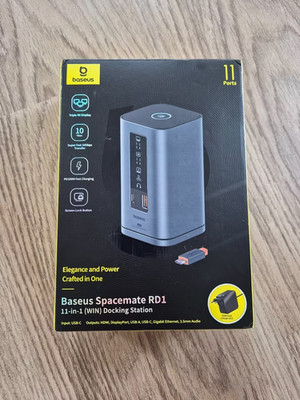 Baseus Docking Station [mit 100-W-Ladegerät], 3 Monitore, 1Gbps *neu *OVP