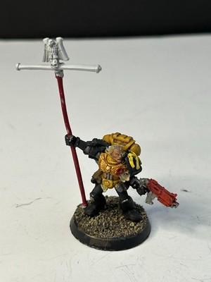 Warhammer 40k METAL Space Marine Standard Bearer Dark Angels Colour Sergeant OOP