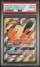 2019 POKEMON SM BLACK STAR PROMO TAG TEAM TINS FULL ART/EEVEE & SNORLAX GX PSA 8