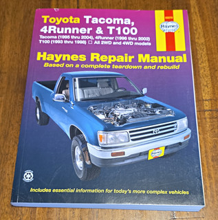 Haynes Toyota Tacoma 4Runner T100 Repair Manual 92076 1995 2004 Shop Guide