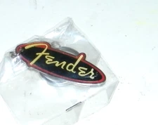 NEW Fender Guitar Keychain Keyring Name Logo 2" Metal Fob NOS Advertising