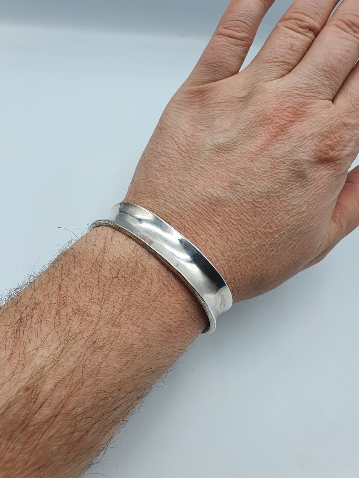 Unisex Mexico Solid Silver Bangle - image 3