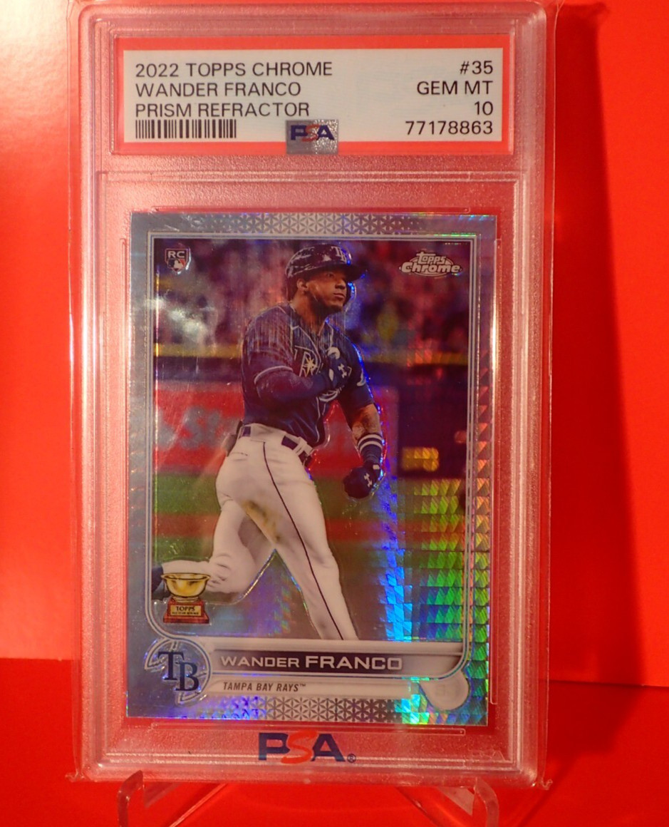 2022 TOPPS CHROME #35 WANDER FRANCO PRISM REFRACTOR PSA 10
