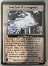 BABYLON 5 B5 CCG Wheel Of Fire VORLON RENEGADE Neutral Character ULTRA RARE NM