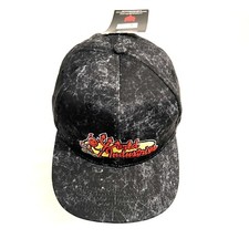 World Industries Willy Flameboy Skateboard Snapback Hat Cap Black Wash OSFM