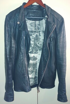 Jaded By Knight Los Angeles Womens Black Leather Jacket Skull Must