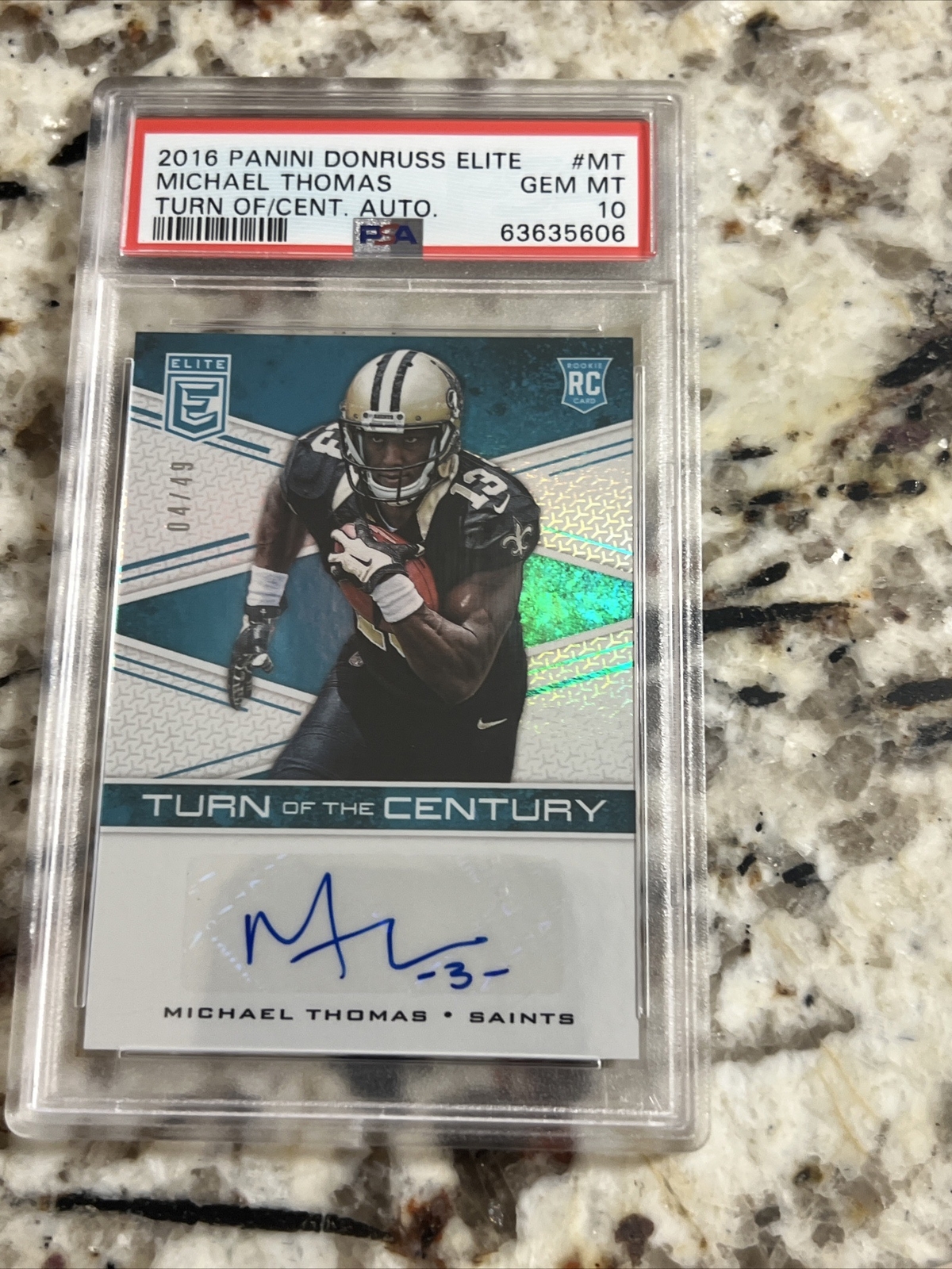 Michael Thomas Panini Donruss Elite Turn of the Century Autographs #MT Base