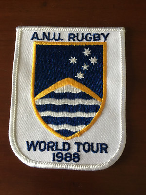Vintage A.N.U Rugby Union Embroidered Cloth Patch World Tour 1988 | eBay