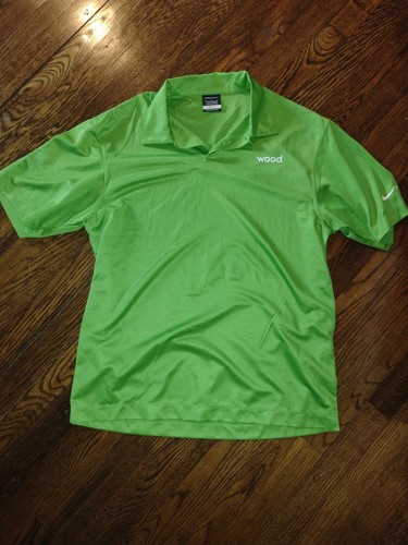 Mens Nike Golf Dri-Fit Wood Green Polo 