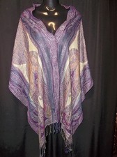 HANDWOVEN PASHMINA SHAWL CASHMERE SILK DOUBLE WRAP SCARF NEW