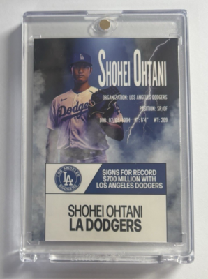 2024 Shohei Ohtani Signs For Record 700 Million Unbranded *Not a