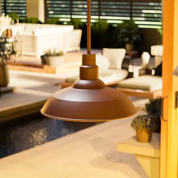 Home Decorators HDP99215BRN 14" Brown Outdoor Mini Pendant Light - Image 4 of 4