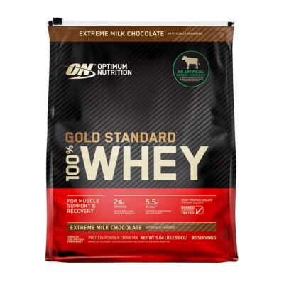 Optimum Nutrition Gold Standard 100% Whey Protein Powder, Extreme Milk Chocolate