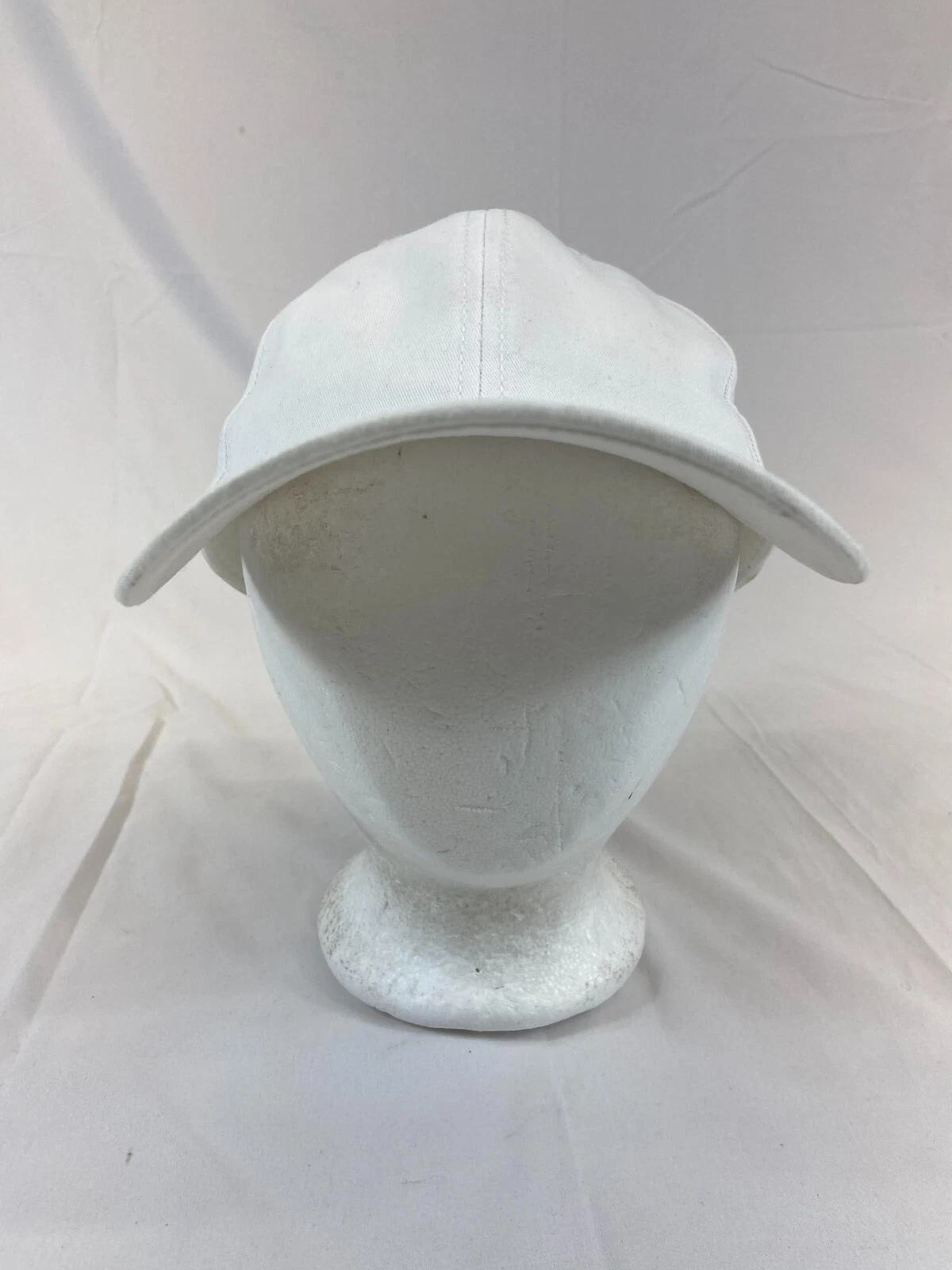 Unisex Solid White Baseball Cap Buckleback Hat Casual Wear Adjustable OSFM