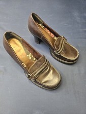Vintage 90s MUDD Loafers 6.5M AGENT Platform Pumps Y2K
