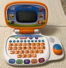 VTech TOTE AND GO Laptop Preschool Learning System Orange White - WORKS  