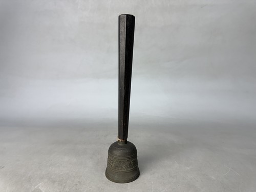 Y8924 Buddhist Altar Equipment Hand bell signed Japan antique Buddhism art - Picture 3 of 10