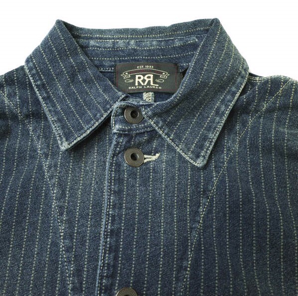 RRL RALPH LAUREN men's WABASH STRIPE WORK JACKET size S RRL RALPH LAUREN men's WABASH STRIPE WORK JACKET size S