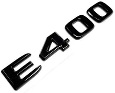 E400 BLACK REPLACEMENT FOR MERCEDES REAR TRUNK EMBLEM BADGE NAMEPLATE DECAL