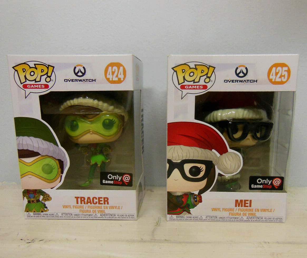 Funko Pop Games 424 425 Tracer Mei Overwatch Game Stop Exclu