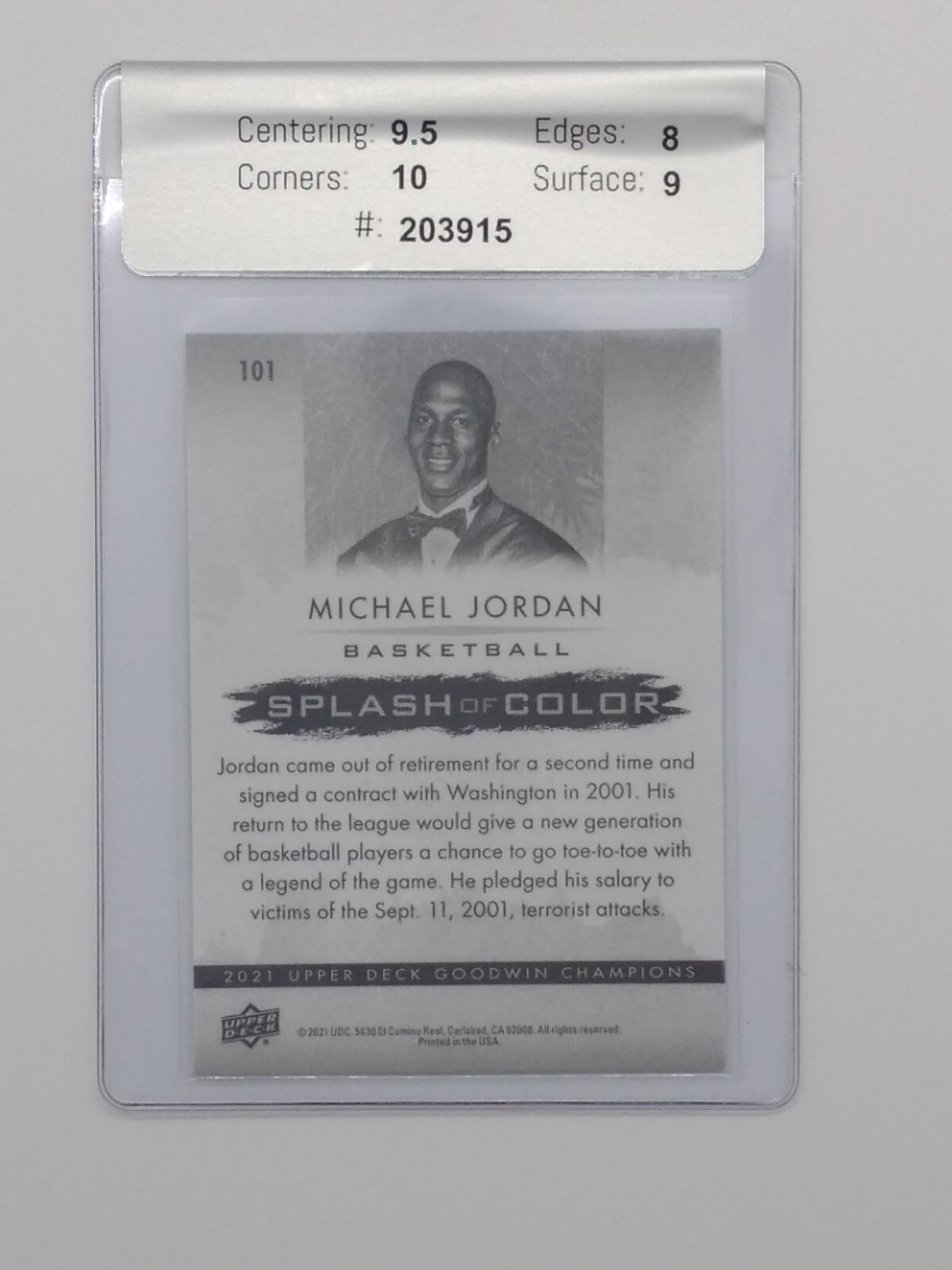 2021 Upper Deck Goodwin Champions Michael Jordan #101, Raw Review GSC 9 |  eBay