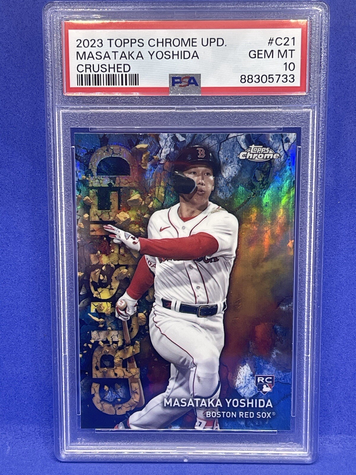 2023 Topps Chrome Update Masataka Yoshida RC Crushed #C21 PSA 10 Red Sox