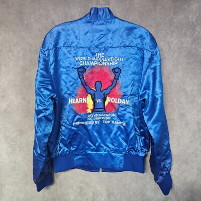 Rare Vintage 1987 Thomas The Hitman Hearns vs Juan Roldan Vegas Hilton Jacket M