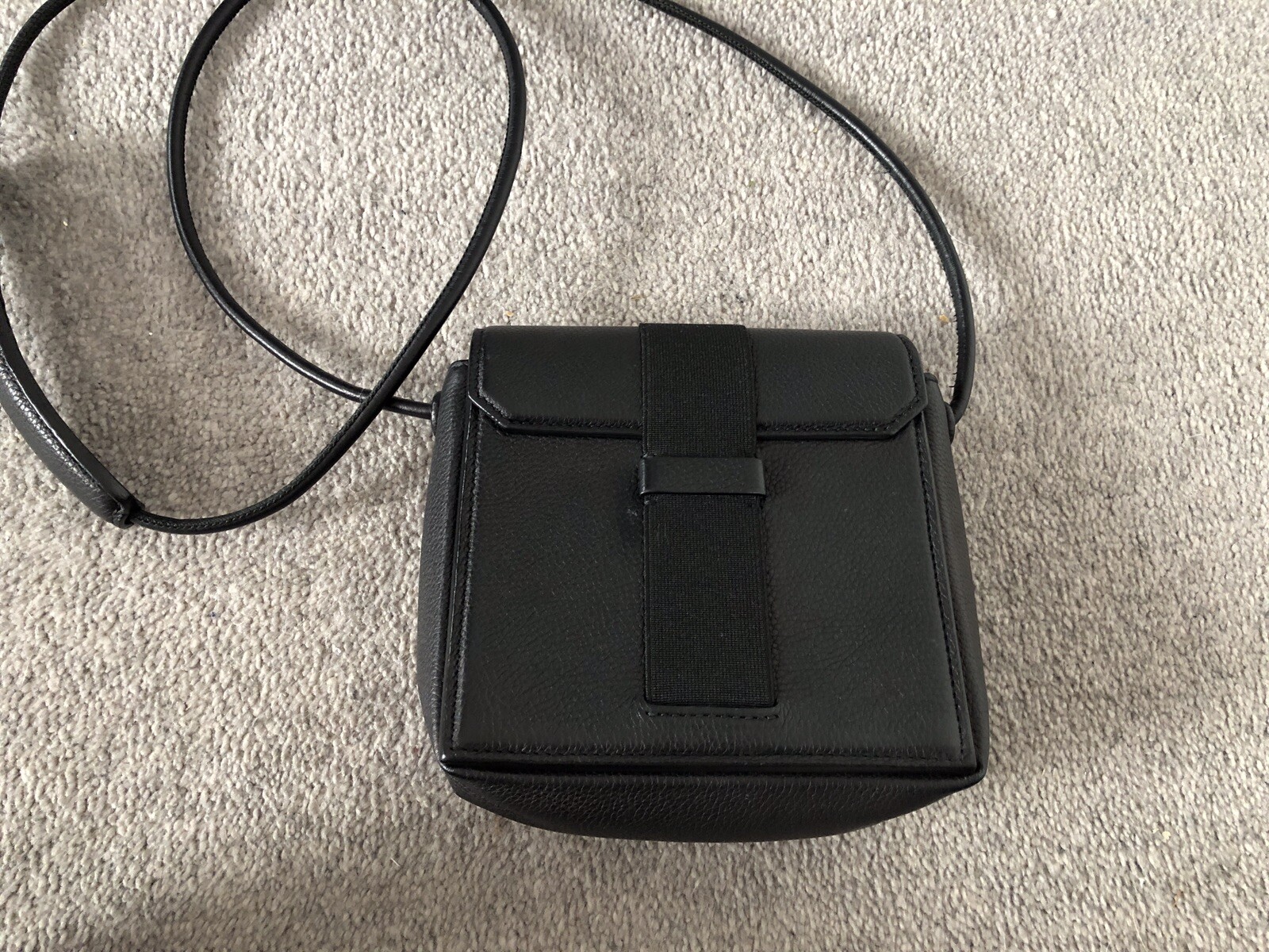 Christopher Kane Black Small Crossbody Leather Bag Gold Mini Shoulder