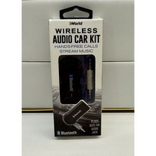 iWORLD AUDIO KIT HandsFree Bluetooth For CAR or WIRED HEADPHONE 3.5mm USB Charge